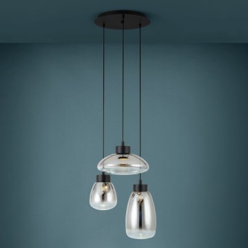 Eglo - LED Aptumšojama lustra ar auklu 3xLED/5,4W/230V 2700K dūmakains