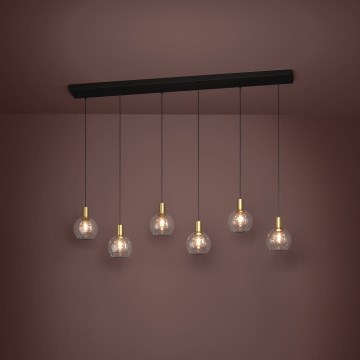 Eglo - LED Aptumšojama lustra ar auklu 6xLED/5,4W/230V 3000K zelta