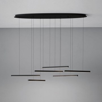 Eglo - LED Aptumšojama lustra ar auklu 6xLED/8,4W/230V 3000K melna