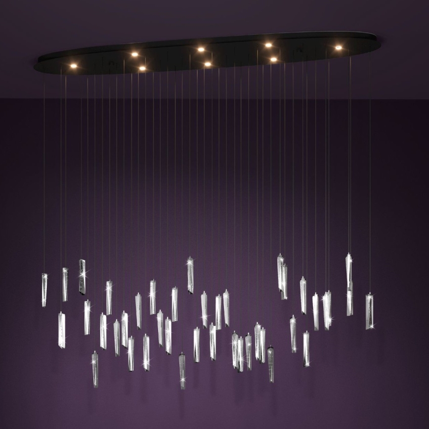 Eglo - LED Aptumšojama lustra ar auklu 8xLED/4,2W/230V 3000K caurspīdīga