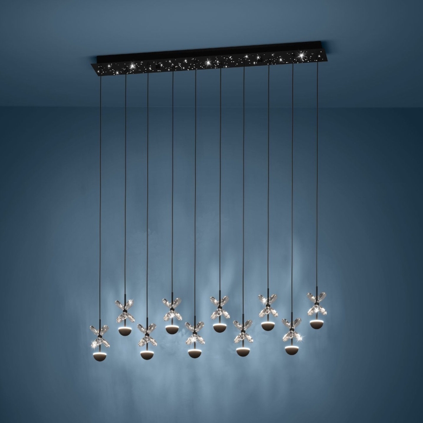 Eglo - LED Aptumšojama lustra ar auklu LED/23W/230V 3000K melna