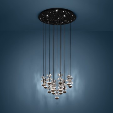 Eglo - LED Aptumšojama lustra ar auklu LED/27W/230V 3000K melna