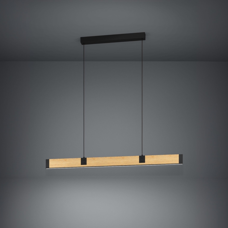 Eglo - LED Aptumšojama lustra ar auklu LED/28,8W/230V 3000K melna/brūna