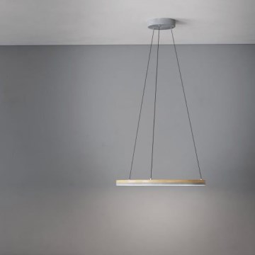 Eglo - LED Aptumšojama lustra ar auklu LED/36W/230V 3000K pelēka/ozols