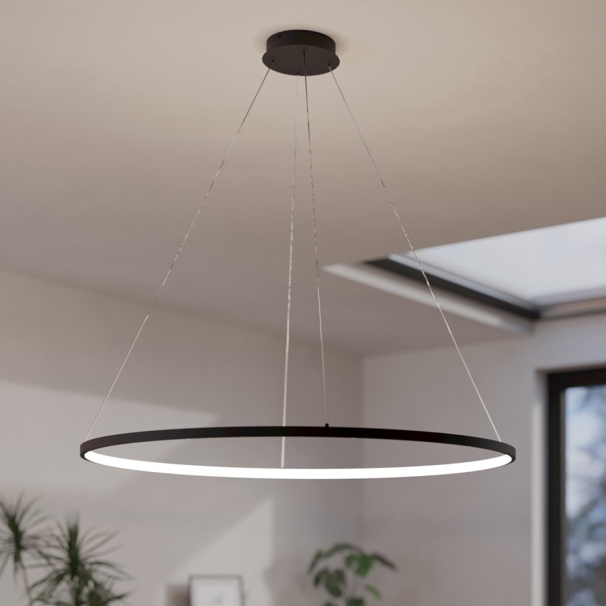 Eglo - LED Aptumšojama lustra ar auklu LED/40W/230V 2700-6500K melna + tālvadības pults