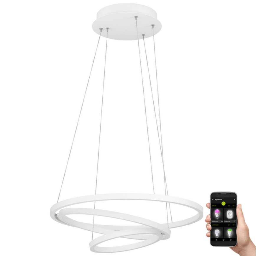 Eglo - LED Aptumšojama lustra ar auklu LED/43,2W/230V balta