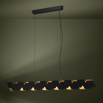 Eglo - LED Aptumšojama lustra ar auklu LED/44W/230V 3000K melna/zelta