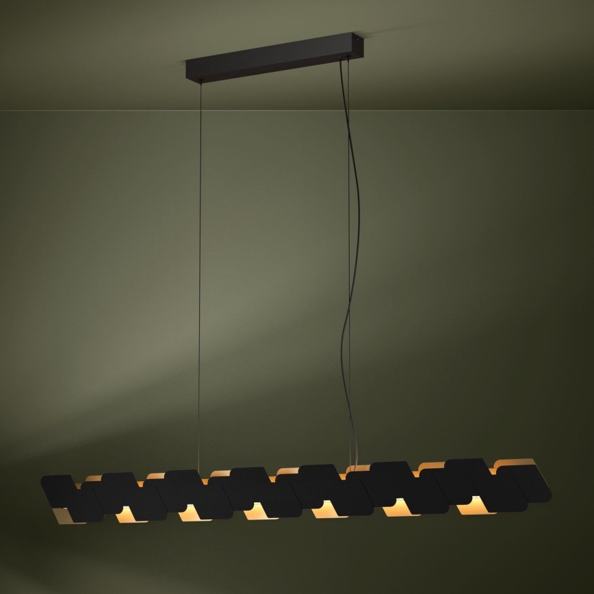 Eglo - LED Aptumšojama lustra ar auklu LED/44W/230V 3000K melna/zelta