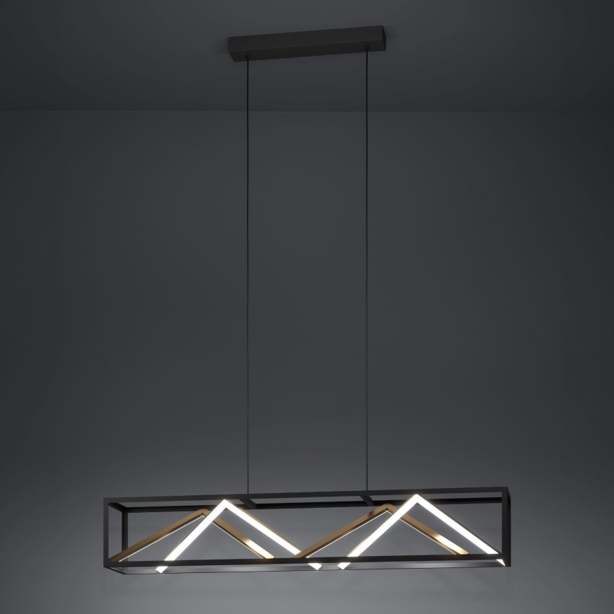 Eglo - LED Aptumšojama lustra ar auklu LED/46W/230V 2700-6500K melna/zelta + tālvadības pults