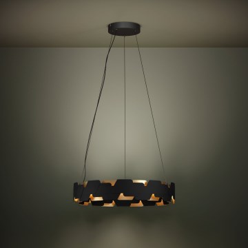 Eglo - LED Aptumšojama lustra ar auklu LED/72W/230V 3000K melna/zelta