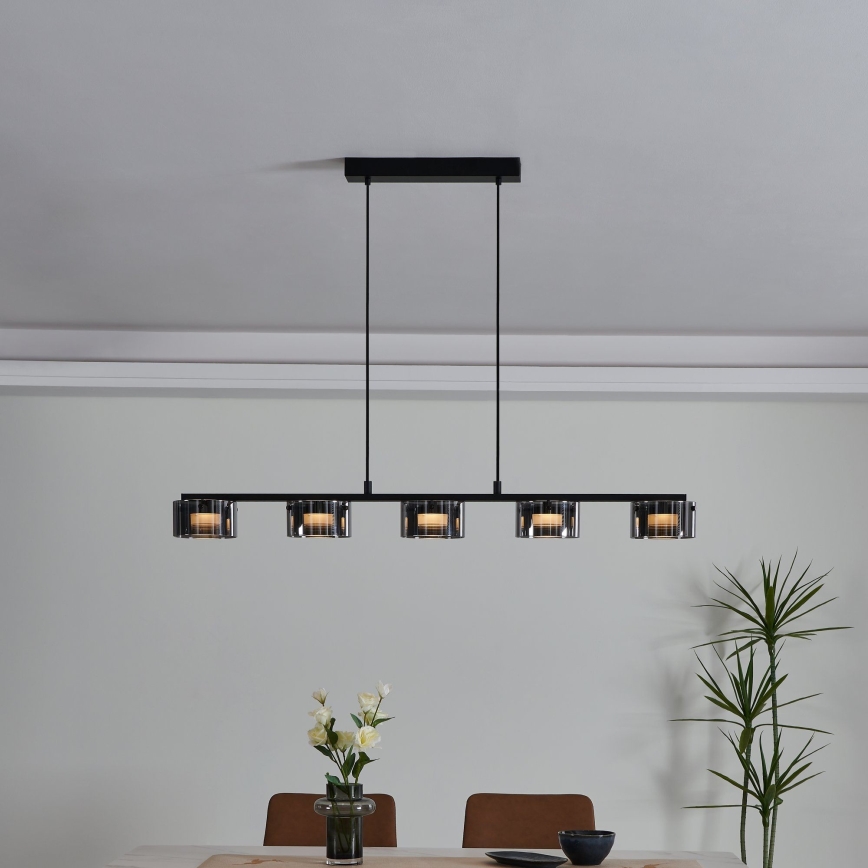 Eglo - LED Aptumšojama lustra uz auklas 5xLED/5,4W/230V