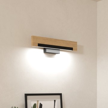 Eglo - LED Aptumšojama sienas lampa LED/9,6W/230V 3000K melna/bēša