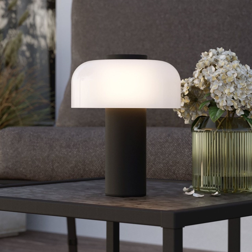 Eglo - LED Aptumšojama skārienvadāma āra lampa LED/2,25W/5V 2400-4000K 5200 mAh IP44 melna/balta
