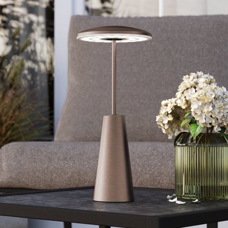 Eglo - LED Aptumšojama skārienvadāma āra lampa LED/2,8W/5V 2400K/3000K/4000K 5200 mAh IP54 bēša
