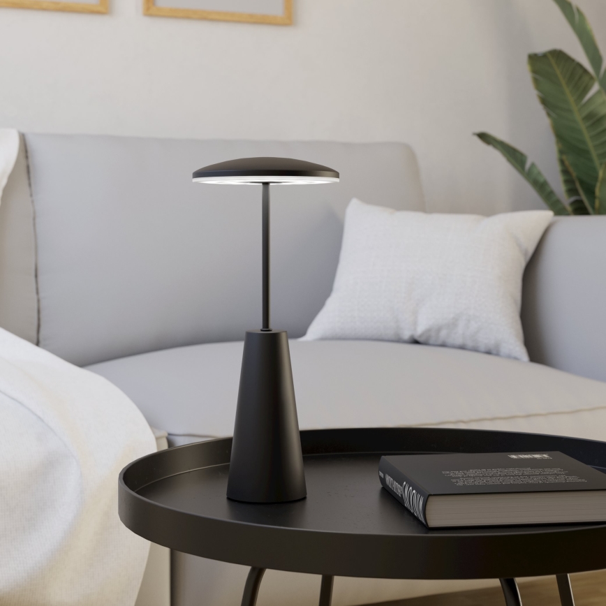 Eglo - LED Aptumšojama skārienvadāma āra lampa LED/2,8W/5V 2400K/3000K/4000K 5200 mAh IP54 melna