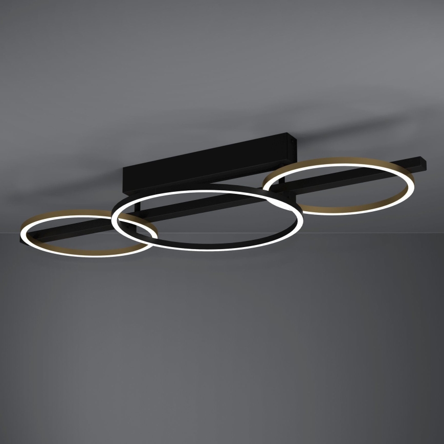 Eglo - LED Aptumšojama virsapmetuma lustra 2xLED/12,5W/230V + LED/15,5W 3000K melna