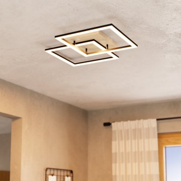 Eglo - LED Aptumšojama virsapmetuma lustra 4xLED/32W/230V 2700-6500K brūna/melna
