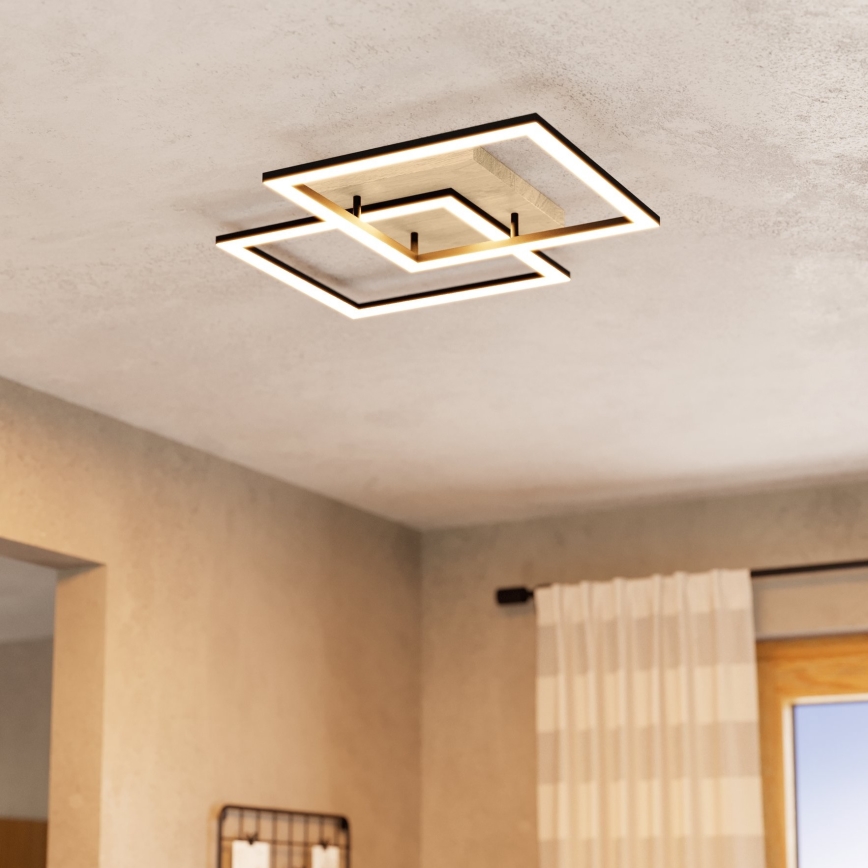 Eglo - LED Aptumšojama virsapmetuma lustra 4xLED/32W/230V 2700-6500K brūna/melna
