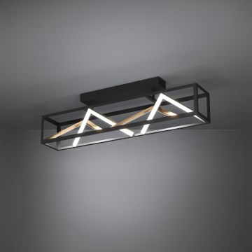 Eglo - LED Aptumšojama virsapmetuma lustra LED/45W/230V 2700-6500K melna/zelta + tālvadības pults