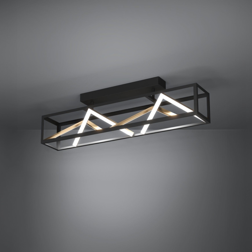 Eglo - LED Aptumšojama virsapmetuma lustra LED/45W/230V 2700-6500K melna/zelta + tālvadības pults