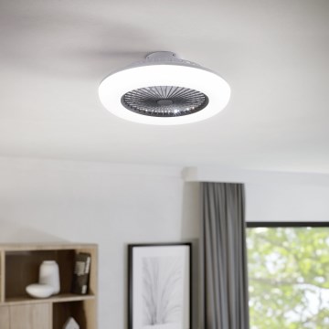 Eglo - LED aptumšojams griestu ventilators 3xLED/12,6W/230V 2700-6500K Ø 55 cm pelēks + tālvadības pults