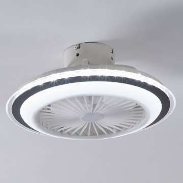 Eglo - LED Aptumšojams griestu ventilators LED/25,5W/230V balta/pelēka 2700-6500K + tālvadības pults