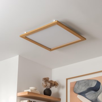 Eglo - LED Aptumšojams panelis SALOBRENA-TW WOOD LED/32,5W/230V 2700-6500K 64x64 cm brūna + tālvadības pults