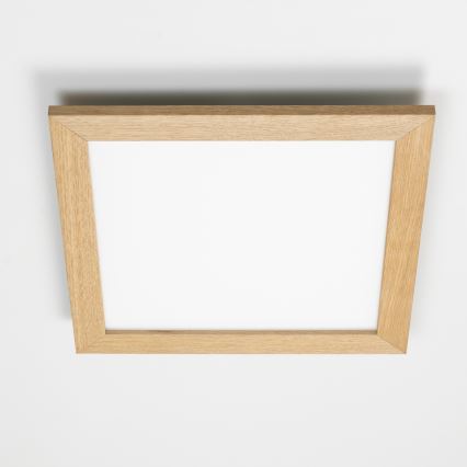 Eglo - LED Aptumšojams virsapmetuma panelis POZZALLO WOOD LED/21W/230V 2700-6500K 49,5x49,5 cm brūna + tālvadības pults