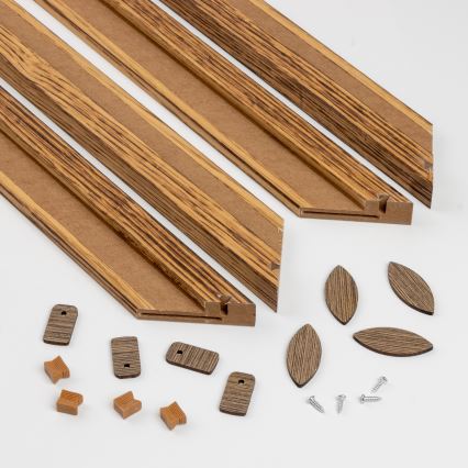 Eglo - LED Aptumšojams virsapmetuma panelis POZZALLO WOOD LED/21W/230V 2700-6500K 49,5x49,5 cm brūna + tālvadības pults