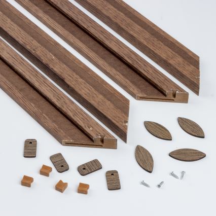 Eglo - LED Aptumšojams virsapmetuma panelis POZZALLO WOOD LED/21W/230V 2700-6500K 49,5x49,5 cm tumši brūna + tālvadības pults