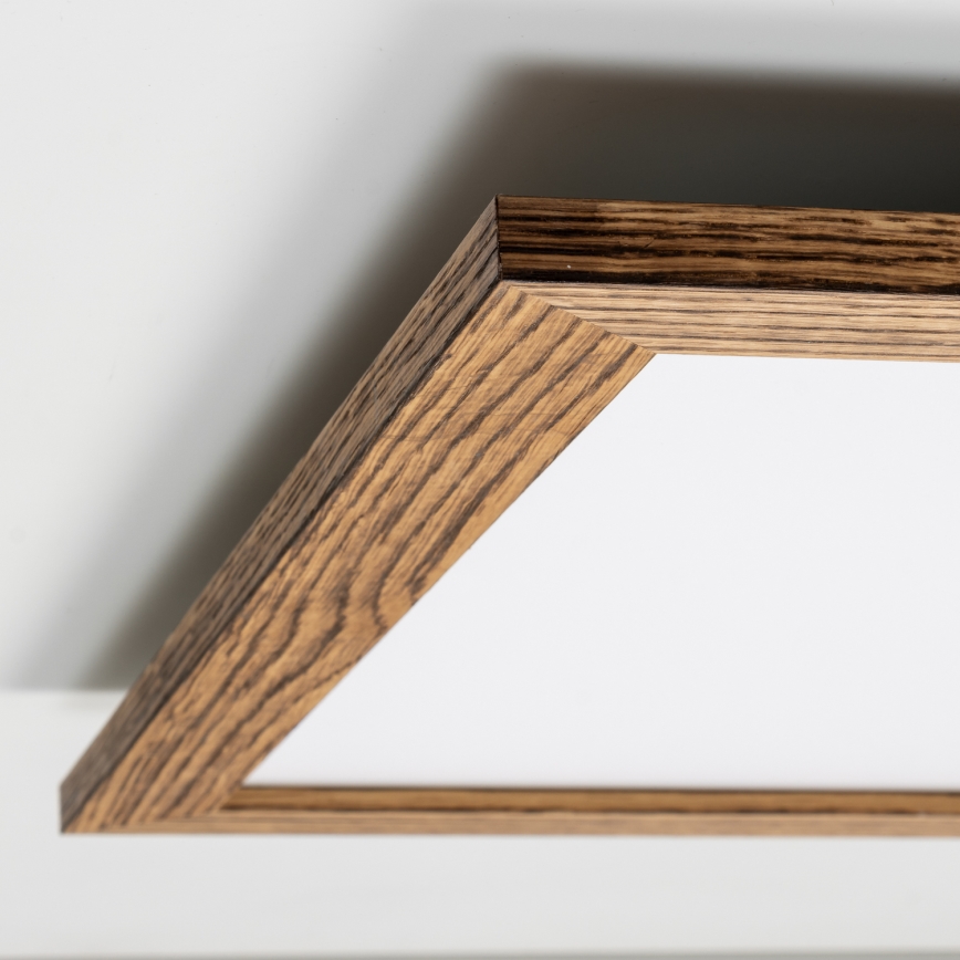 Eglo - LED Aptumšojams virsapmetuma panelis SALOBRENA-CL WOOD LED/31W/230V 2700-6500K 64x64 cm brūna