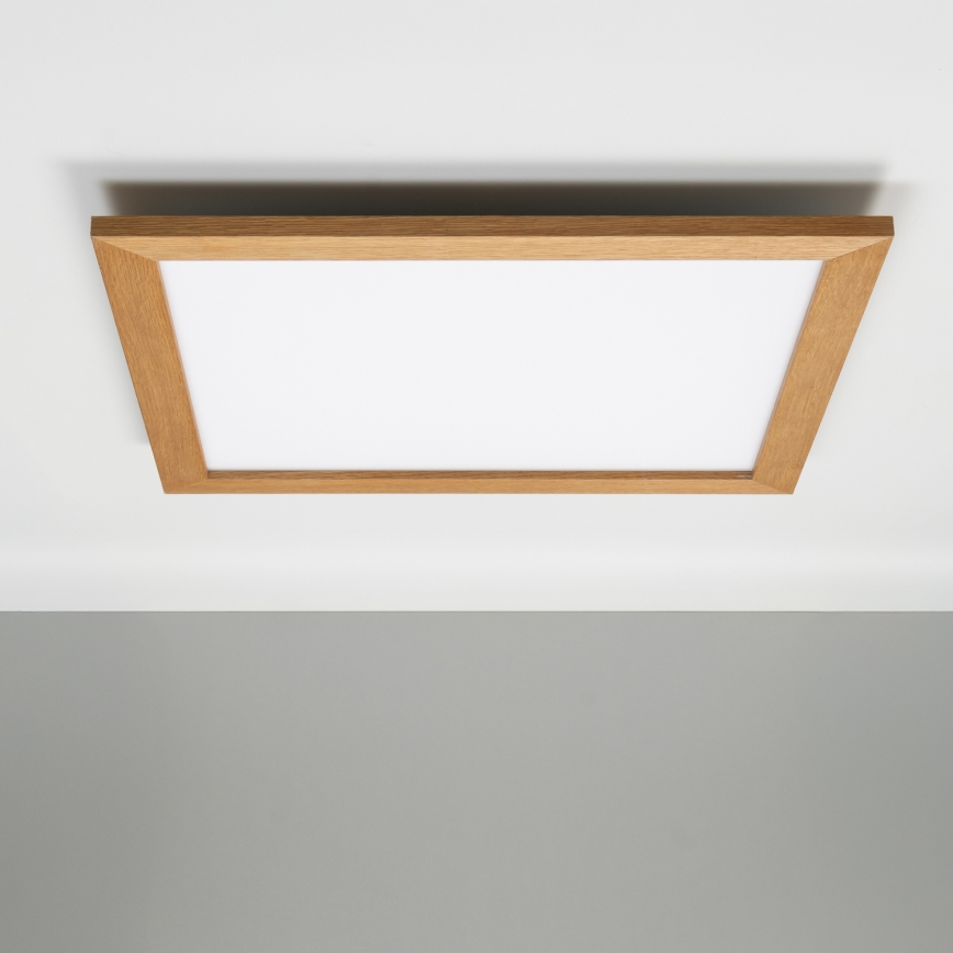 Eglo - LED Aptumšojams virsapmetuma panelis SALOBRENA-CL WOOD LED/31W/230V 2700-6500K 64x64 cm brūna