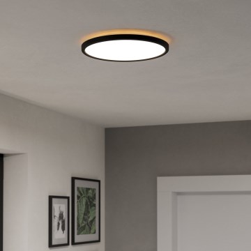 Eglo - LED Āra griestu lampa LED/13,9W/230V 2700/4000/6500K d. 30 cm IP44 melna