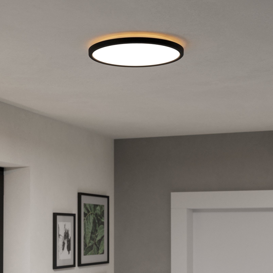 Eglo - LED Āra griestu lampa LED/13,9W/230V 2700/4000/6500K d. 30 cm IP44 melna