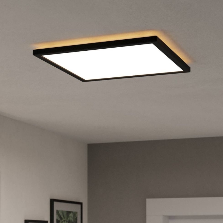 Eglo - LED Āra griestu lampa LED/17,6W/230V 2700/4000/6500K 39x39 cm IP44 melna