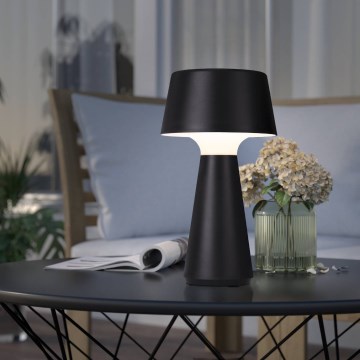 Eglo - LED dimējama āra uzlādējamā galda lampa LED/3W/5V 2200/3000/4000K 2000 mAh IP44 melna