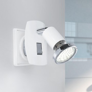 Eglo - LED gaismeklis ar spraudni 1xGU10/2,8W/230V balts