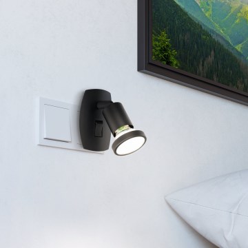 Eglo - LED gaismeklis kontaktligzdai 1xGU10/4,5W/230V melns