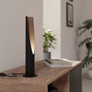 Eglo - LED Galda lampa 1xGU10/4,5W/230V 3000K melna/brūna