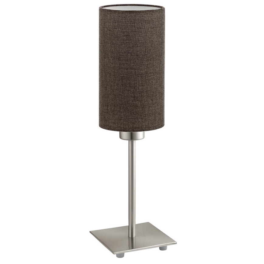 Eglo - LED galda lampa TUNJA 1xE27/60W/230V 26,5 cm matēts hroms/brūns