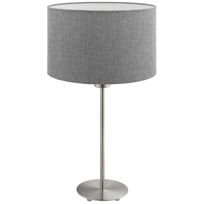 Eglo - LED  Galda lampa TUNJA 1xE27/60W/230V 38,5 cm matēts hroms/pelēka