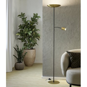 Eglo - LED grīdas lampa ar regulējamu spilgtumu LED/26,5W/230V + LED/4W zelta
