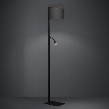 Eglo - LED Grīdas stāvlampa 1xE27/40W/230V + LED/3,8W 3000K melna
