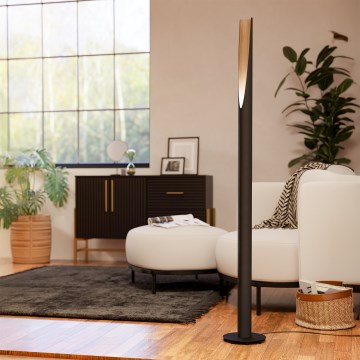 Eglo  - LED Grīdas stāvlampa 1xGU10/4,5W/230V 3000K melna/brūna