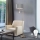 Eglo - LED Grīdas stāvlampa TUNJA 1xE27/60W/230V + LED/2,1W d. 38 cm matēts hroms/pelēka