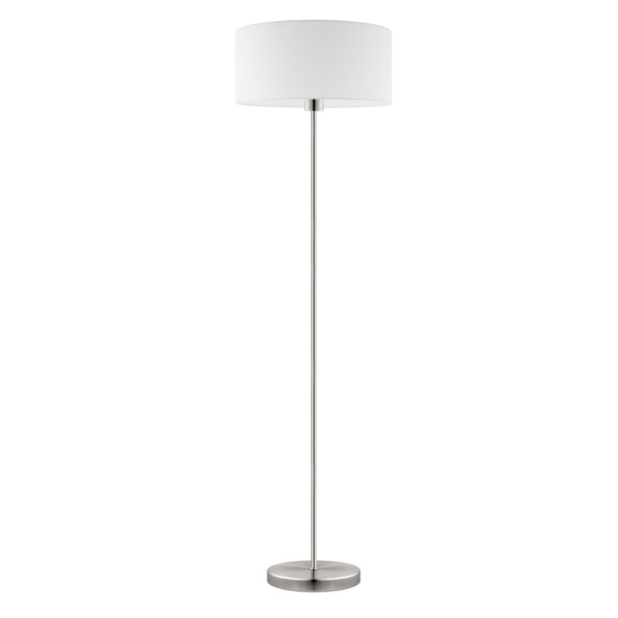 Eglo - LED  Grīdas stāvlampa TUNJA 1xE27/60W/230V matēts hroms/balta