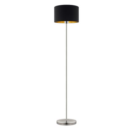 Eglo - LED  Grīdas stāvlampa TUNJA 1xE27/60W/230V matēts hroms/melna