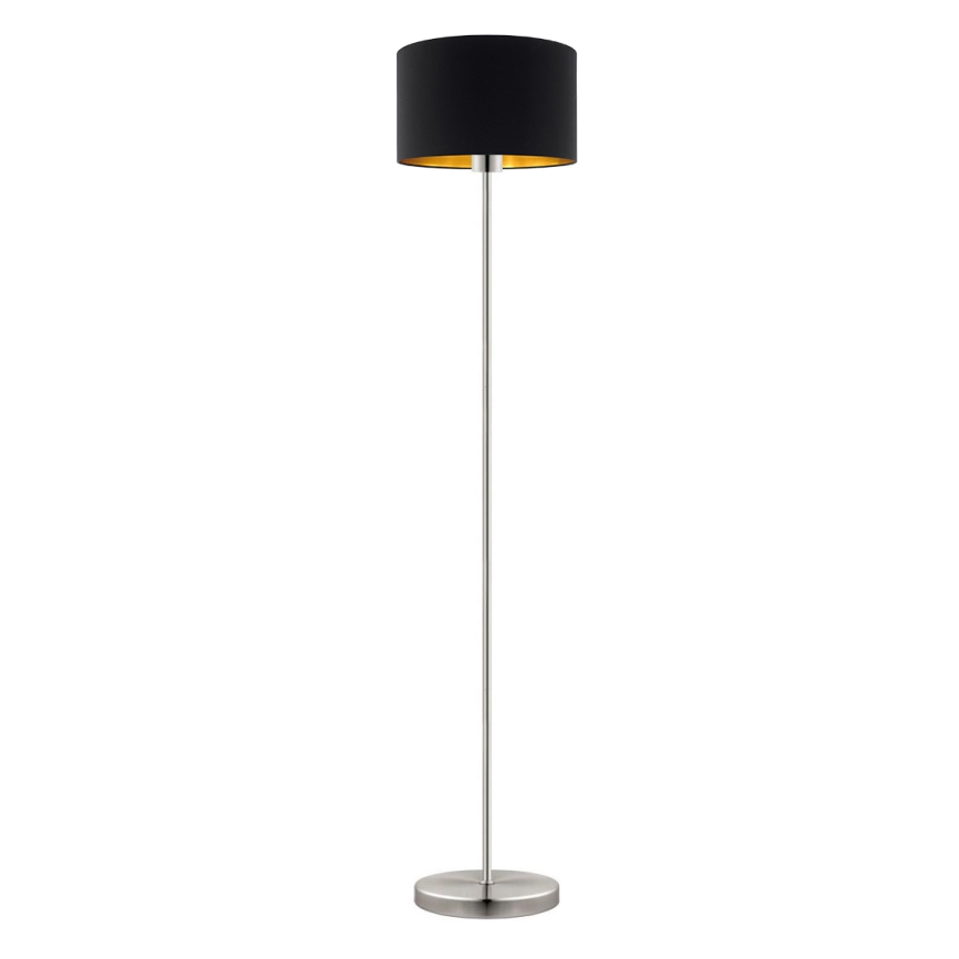 Eglo - LED  Grīdas stāvlampa TUNJA 1xE27/60W/230V matēts hroms/melna