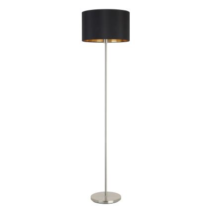 Eglo - LED  Grīdas stāvlampa TUNJA 1xE27/60W/230V matēts hroms/melna