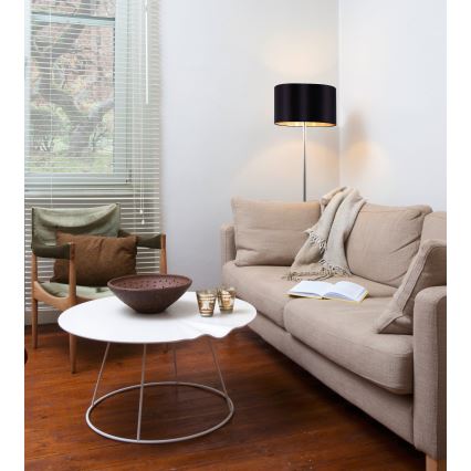 Eglo - LED  Grīdas stāvlampa TUNJA 1xE27/60W/230V matēts hroms/melna